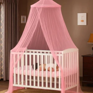 Moustiquaires lit bebe - ciel de lit rose