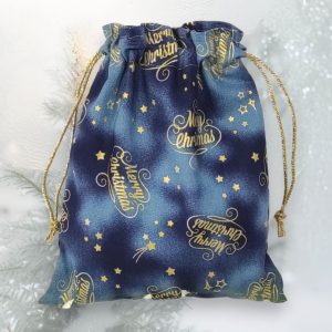 Pochon cadeau Noël réutilisable – pochon en coton écologique