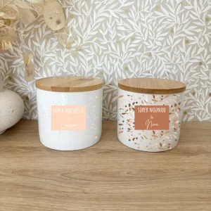 Pot avec couvercle bambou