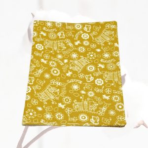 Protège cahier tissu bio 17×22 cm – Coton GOTS lavable et écologique pour enfant