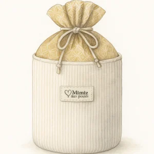 Sur mesure – Corbeille souple à liens et trousse de toilette pratique