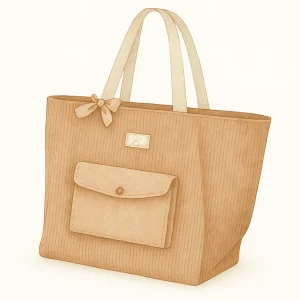 Sur mesure - Sac cabas femme artisanal sur mesure en velours et coton