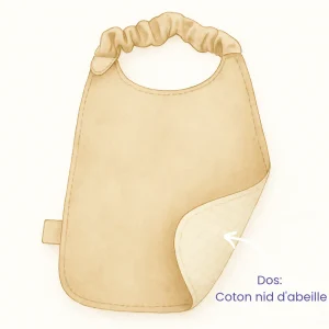 Sur mesure – Serviette de table enfant nid d’abeille élastique personnalisée