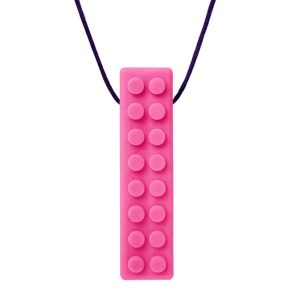 Collier de mastication Brick Stick – Rose – Médium