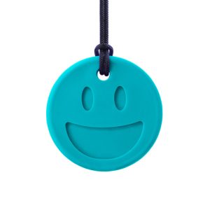 Collier de mastication Smiley – Turquoise – Médium