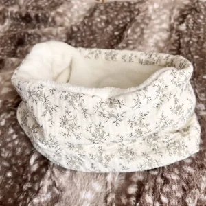 Snood fourrure et gaze à motifs