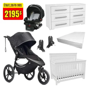 Poussette baby jogger summit x3 avec siège d’auto graco weston